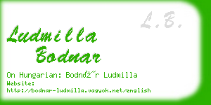 ludmilla bodnar business card
